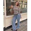 image:imageZESICA Womens Off Shoulder Fall Long Sleeve Y2k Cute Going Out TopsTaupe