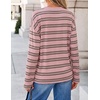 image:imageZESICA Womens Striped Oversized Fall Long Sleeve TShirts Y2K Going Out TopPink