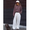 image:imageZESICA Womens Striped Oversized Fall Long Sleeve TShirts Y2K Going Out TopWine
