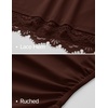 image:imageZESICA Womens Summer One Shoulder Short Sleeve Ruched Going Out TopsBrown