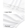 image:imageZESICA Womens Summer One Shoulder Short Sleeve Ruched Going Out TopsWhite