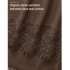 image:imageZESICA Womens Summer Oversized TShirts Asymmetrical Lace Going Out TopsBrown