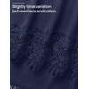 image:imageZESICA Womens Summer Oversized TShirts Asymmetrical Lace Going Out TopsNavy