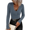 image:imageZESICA Fall Long Sleeve Henley Shirts for Women Dressy Casual 2026Dusty Blue