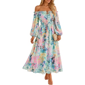 image:imageZESICA Womens 2026 Fall Long Sleeve Floral Maxi DressLight Green