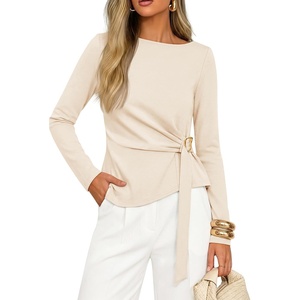 image:imageZESICA Womens Fall Long Sleeve Business Casual Tops Work BlouseApricot