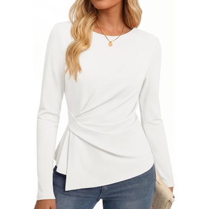 image:imageZESICA Womens Fall Long Sleeve Peplum Business Casual TopsWhite