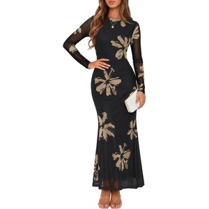 image:imageZESICA Womens Fall Wedding Guest Formal Long Sleeve Maxi DressesBlack