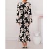 image:imageZESICA Women Fall Long Sleeve Wedding Guest Cocktail Midi DressBlack
