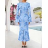 image:imageZESICA Women Fall Long Sleeve Wedding Guest Cocktail Midi DressBlue