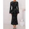 image:imageZESICA Women Fall Long Sleeve Wedding Guest Cocktail Midi DressDim