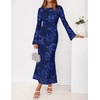 image:imageZESICA Women Fall Long Sleeve Wedding Guest Cocktail Midi DressNavy