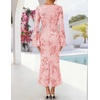 image:imageZESICA Women Fall Long Sleeve Wedding Guest Cocktail Midi DressPink