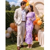 image:imageZESICA Women Fall Long Sleeve Wedding Guest Cocktail Midi DressPurple