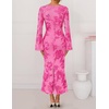 image:imageZESICA Women Fall Long Sleeve Wedding Guest Cocktail Midi DressRose