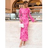 image:imageZESICA Women Fall Long Sleeve Wedding Guest Cocktail Midi DressRose