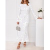 image:imageZESICA Women Fall Long Sleeve Wedding Guest Cocktail Midi DressWhite