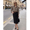 image:imageZESICA Women Long Sleeve Striped Business Casual Button Shirts Work TopsApricot Brown