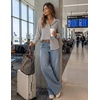 image:imageZESICA Women Long Sleeve Striped Business Casual Button Shirts Work TopsBlack