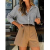 image:imageZESICA Women Long Sleeve Striped Business Casual Button Shirts Work TopsBlack
