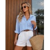 image:imageZESICA Women Long Sleeve Striped Business Casual Button Shirts Work TopsBlue