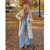 image:imageZESICA Women Long Sleeve Striped Business Casual Button Shirts Work TopsBlue Brown