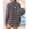image:imageZESICA Women Long Sleeve Striped Business Casual Button Shirts Work TopsBlue Brown