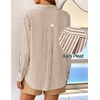 image:imageZESICA Women Long Sleeve Striped Business Casual Button Shirts Work TopsBrown