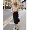 image:imageZESICA Women Long Sleeve Striped Business Casual Button Shirts Work TopsGrey Apricot
