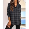image:imageZESICA Women Long Sleeve Striped Business Casual Button Shirts Work TopsNavy