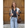 image:imageZESICA Women Long Sleeve Striped Business Casual Button Shirts Work TopsNavy