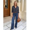 image:imageZESICA Women Long Sleeve Striped Business Casual Button Shirts Work TopsNavy