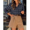image:imageZESICA Women Long Sleeve Striped Business Casual Button Shirts Work TopsNavy