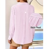 image:imageZESICA Women Long Sleeve Striped Business Casual Button Shirts Work TopsPink