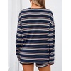 image:imageZESICA Womens 2 Piece Striped Short Sets Fall Lounge OutfitNavy