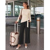 image:imageZESICA Womens Fall 2 Piece Dressy Pant Sets Work Office OutfitsApricot