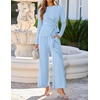 image:imageZESICA Womens Fall 2 Piece Dressy Pant Sets Work Office OutfitsBlue