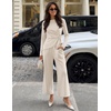 image:imageZESICA Womens Fall 2 Piece Dressy Pant Sets Work Office OutfitsGreyapricot