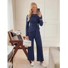image:imageZESICA Womens Fall 2 Piece Dressy Pant Sets Work Office OutfitsNavy