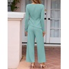 image:imageZESICA Womens Fall 2 Piece Dressy Pant Sets Work Office OutfitsSage