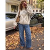 image:imageZESICA Womens Fall Winter Long Sleeve Turtleneck Oversized SweatersLatte Khaki