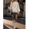 image:imageZESICA Womens Fall Winter Long Sleeve Turtleneck Oversized SweatersLatte Khaki