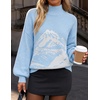 image:imageZESICA Womens Fall Winter Long Sleeve Turtleneck Oversized SweatersPale Blue