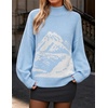 image:imageZESICA Womens Fall Winter Long Sleeve Turtleneck Oversized SweatersPale Blue