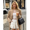 image:imageZESICA Womens Lace Mesh Sheer See Through Long Sleeve TopsIvory