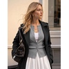 image:imageZESICA Womens Lightweight Fitted Cardigan Sweaters 2026 Fall OutfitsGrey