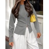 image:imageZESICA Womens Lightweight Fitted Cardigan Sweaters 2026 Fall OutfitsGrey