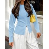 image:imageZESICA Womens Lightweight Fitted Cardigan Sweaters 2026 Fall OutfitsLightblue