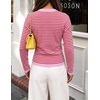 image:imageZESICA Womens Lightweight Fitted Cardigan Sweaters 2026 Fall OutfitsPink Red