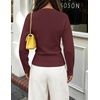 image:imageZESICA Womens Lightweight Fitted Cardigan Sweaters 2026 Fall OutfitsWine